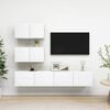 vidaXL 4-tlg. TV-Schrank-Set Wei&szlig; Holzwerkstoff