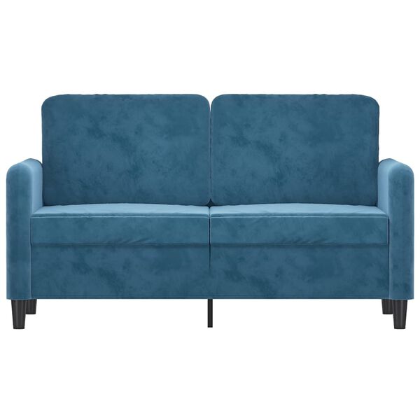 vidaXL 2-Sitzer-Sofa Blau 120 cm Samt