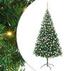 vidaXL K&uuml;nstlicher Weihnachtsbaum Beleuchtung Kugeln 210cm 910 Zweige