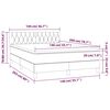 vidaXL Boxspringbett mit Matratze & LED Taupe 140x200 cm Stoff