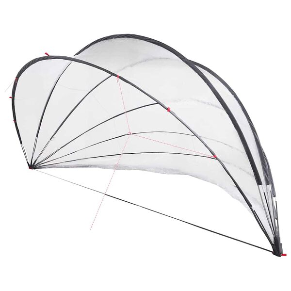 vidaXL Pool-Dome Transparent 592 x 590 x 275 cm PVC