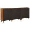 vidaXL Sideboard 3 pcs Walnuss Massivholz Mango