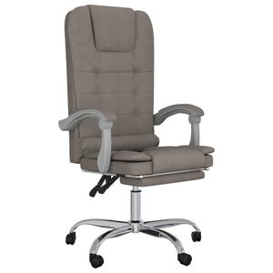 vidaXL B&uuml;rostuhl mit Massagefunktion Taupe Stoff