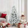 vidaXL K&uuml;nstlicher klappbarer Weihnachtsbaum Wei&szlig; 150 cm PE und PVC
