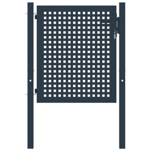 vidaXL Zauntor Anthrazit 102x75 cm Stahl