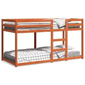 vidaXL Etagenbett Wachsbraun 80x200 cm Massivholz Kiefer