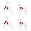 vidaXL Weihnachtsrentier 4 stk. 80 LEDs Mehrfarbig 43 x 19 x 65 cm