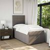 vidaXL Boxspringbett mit Matratze Taupe 90x200 cm Stoff