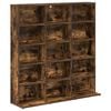vidaXL CD Regal Raucheiche 96 x 23,5 x 97,5 cm Holzwerkstoff