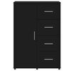 vidaXL Sideboards 2 Stk. Schwarz 60x31x84 cm Holzwerkstoff