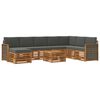 vidaXL Outdoor-Sofagarnitur mit Kissen 7 pcs Natur und Anthrazit
