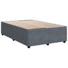 vidaXL Boxspringbett mit Matratze Dunkelgrau 120x200 cm Samt