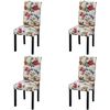 vidaXL Esszimmerstühle 4 Stk. Mehrfarbig Stoff