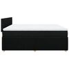 vidaXL Boxspringbett mit Matratze Schwarz 180x200 cm Stoff