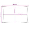 vidaXL Sonnensegel Oxford-Gewebe Rechteckig 5x8 m Rot