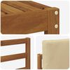 vidaXL Outdoor-Sofagarnitur 6 pcs Natur und Beige Holzwerkstoff