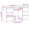 vidaXL Schreibtisch Artisan-Eiche 140x50x77 cm Holzwerkstoff