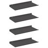 vidaXL Schwebendes Regal 4 pcs Schwarz 40 x 18 x 2,5 cm Stahl
