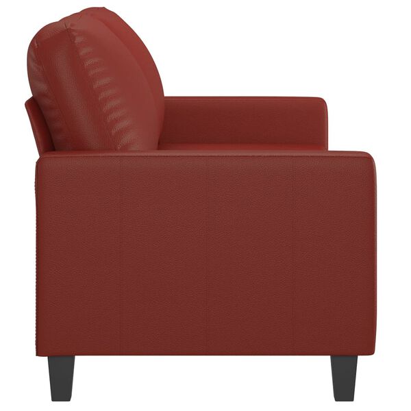 vidaXL 2-Sitzer-Sofa Weinrot 140 cm Kunstleder