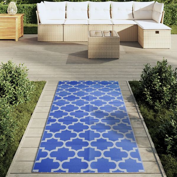 vidaXL Outdoor-Teppich ARAKIL Blau 80x150 cm PP
