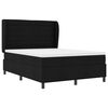 vidaXL Boxspringbett mit Matratze Schwarz 160 x 200 cm Stoff