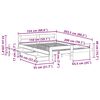 vidaXL Massivholzbett ohne Matratze Wachsbraun 150x200 cm Kiefernholz
