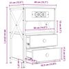 vidaXL Nachttisch Braun Eichen-Optik 40 x 31 x 60 cm Holzwerkstoff