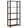 vidaXL Lagerregal mit 5 B&ouml;den Braun 80x38x170 cm Massivholz Kiefer