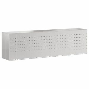 vidaXL Wagenm&uuml;llbeh&auml;lter f&uuml;r 6 Beh&auml;lter Silber 408 x 77,5 x 115,5 cm