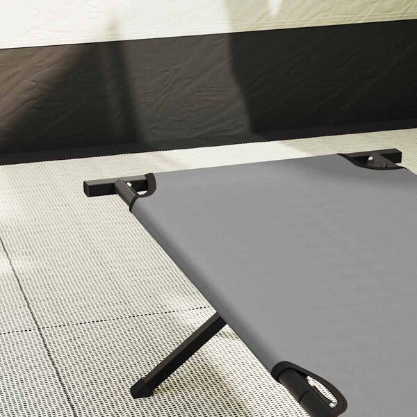 vidaXL Klapp Schlafbett f&uuml;rs Camping 2 pcs Grau 193 x 69 x 45 cm