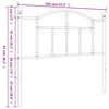 vidaXL Kopfteil Metall Weiß 100 cm