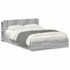 vidaXL Bettgestell mit Stauraum Grau Sonoma 150 x 200 cm Holzwerkstoff