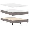vidaXL Boxspringbett mit Matratze mit LED Taupe 120 x 200 cm Stoff
