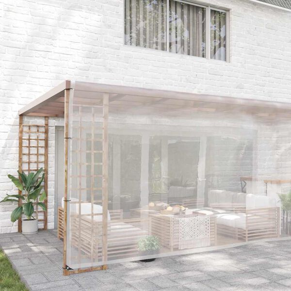 vidaXL Transparente Plane mit &Ouml;sen 6x10 m Polyethylen