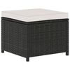 vidaXL 5-tlg. Garten-Lounge-Set mit Auflagen Poly Rattan Schwarz
