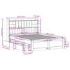 vidaXL Massivholzbett mit Regal ohne Matratze Wei&szlig; 150x200 cm Kiefer
