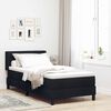 vidaXL Boxspringbett mit Matratze Schwarz 190 x 90 cm Polyester
