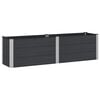 vidaXL Hochbeet Schwarz 200 x 50 x 54 cm alu.