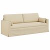 vidaXL Sofa 2 pcs Creme 198 x 78 x 80 cm Stoff