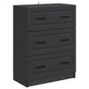 vidaXL Schubladenschrank Schwarz 66 x 34,5 x 87 cm Holzwerkstoff