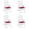 vidaXL Gartenstuhl-Kissen 4 Stk. Weinrot 40x40x3 cm Oxford-Gewebe