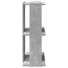 vidaXL Bücherregal 3 Böden Betongrau 60x30x80 cm Holzwerkstoff