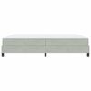 vidaXL Boxspringbett mit Matratze Hellgrau 200 x 200 cm Stoff