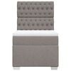 vidaXL Boxspringbett mit Matratze Taupe 90x190 cm Stoff