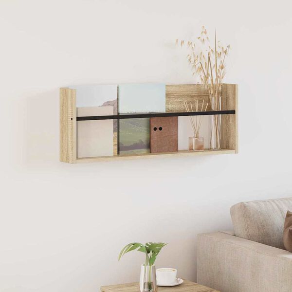 vidaXL Magazinregal Sonoma-Eiche 80 x 12 x 30 cm Holzwerkstoff
