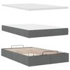vidaXL Ottoman-Bett mit Matratze Dunkelgrau 120x190 cm Stoff