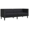vidaXL Wohnzimmer Couch 3 pcs Schwarz 194 x 74,5 x 70,5 cm Kunstleder