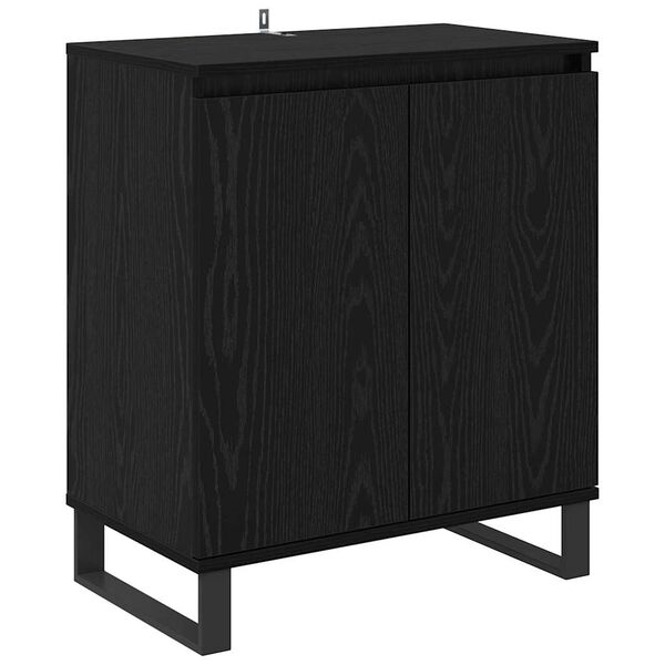 vidaXL Sideboard Schwarz Eichen-Optik 60 x 35 x 70 cm Holzwerkstoff