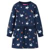 vidaXL Kinderkleid mit Langen &Auml;rmeln Marineblau 140