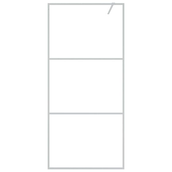 vidaXL Duschwand f&uuml;r Begehbare Dusche Silbern 90x195cm ESG-Klarglas